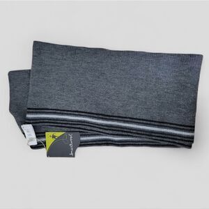 Smartwool Grey Stripe  Scarf Merino Wool Blend NWT